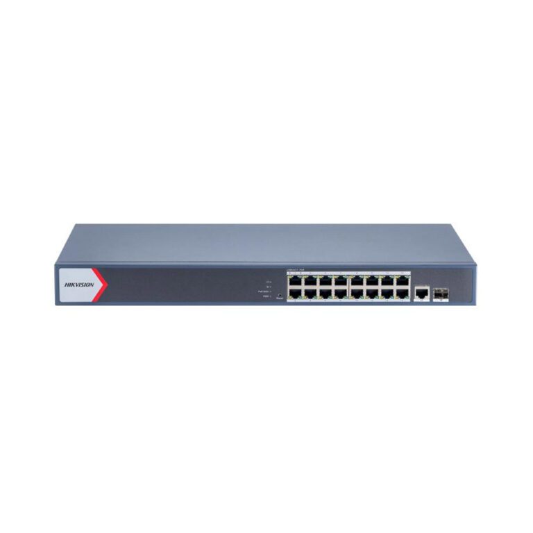 Switch mạng 16 cổng PoE Gigabit Hikvision DS-3E1518P-EI/M
